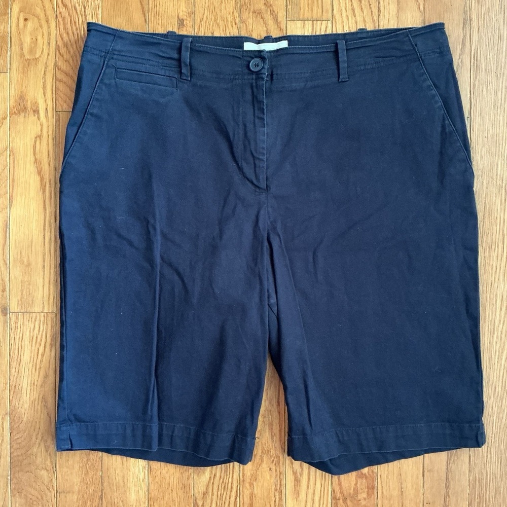 Talbots Perfect Fit Chino Shorts size 14 Black